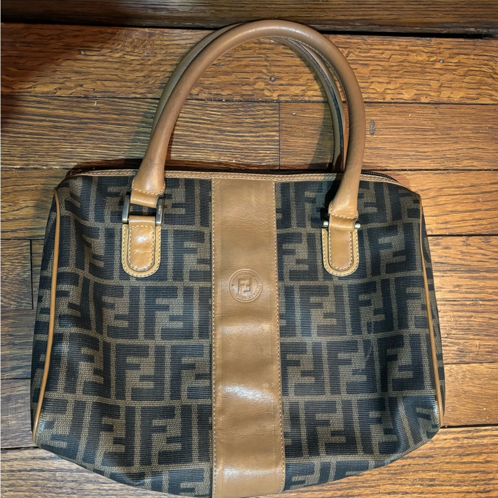 Genuine Vintage Leather Fendi Speedy Boston Monogram Purse